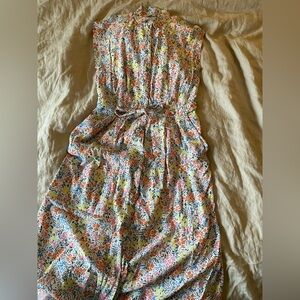 LOFT Multicolor Floral Button-Up Blouse